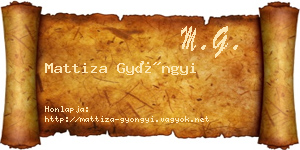 Mattiza Gyöngyi névjegykártya